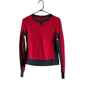 Rag & Bone Jean Colorblock Sweatshirt Crew Red Navy Casual Modern XS
